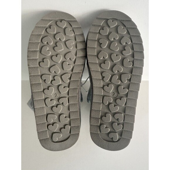 K KomForme Girl's boots Light SILVER Snow Winter Boots with Glitter Size 2 - Picture 12 of 14